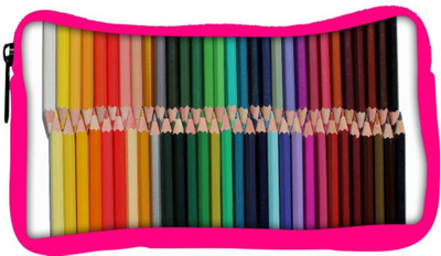 

Snoogg Eco Friendly Canvas Colored Pencils Designer Student Pen Pencil Case Coin Purse Pouch Cosmetic Makeup Bag (PINK) Pouch(Multicolor)