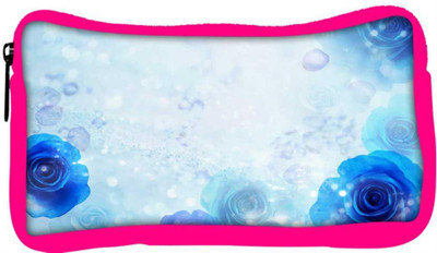 

Snoogg Eco Friendly Canvas Blue Roses Designer Student Pen Pencil Case Coin Purse Pouch Cosmetic Makeup Bag (PINK) Pouch(Multicolor)