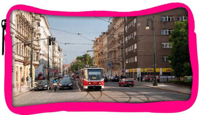 

Snoogg Eco Friendly Canvas Road Train Designer Student Pen Pencil Case Coin Purse Pouch Cosmetic Makeup Bag (PINK) Pouch(Multicolor)