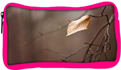 

Snoogg Eco Friendly Canvas Dying Leaf Designer Student Pen Pencil Case Coin Purse Pouch Cosmetic Makeup Bag (PINK) Pouch(Multicolor)