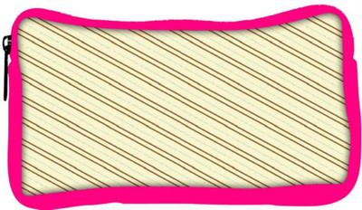 

Snoogg Eco Friendly Canvas Brown Strip Cream Pattern Designer Student Pen Pencil Case Coin Purse Pouch Cosmetic Makeup Bag (PINK) Pouch(Multicolor)