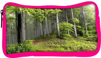 

Snoogg Eco Friendly Canvas Green Leaves Designer Student Pen Pencil Case Coin Purse Pouch Cosmetic Makeup Bag (PINK) Pouch(Multicolor)