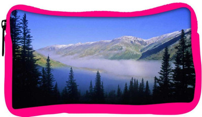 

Snoogg Eco Friendly Canvas Mountain Fog Designer Student Pen Pencil Case Coin Purse Pouch Cosmetic Makeup Bag (PINK) Pouch(Multicolor)