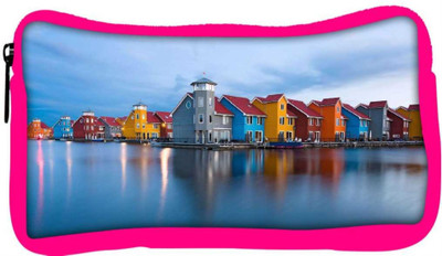 

Snoogg Eco Friendly Canvas Colorful Houses By The Lake World Designer Student Pen Pencil Case Coin Purse Pouch Cosmetic Makeup Bag (PINK) Pouch(Multicolor)