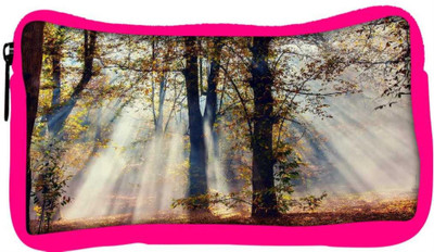 

Snoogg Eco Friendly Canvas White Smoked Forest Designer Student Pen Pencil Case Coin Purse Pouch Cosmetic Makeup Bag (PINK) Pouch(Multicolor)
