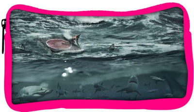 

Snoogg Eco Friendly Canvas Sharks Designer Student Pen Pencil Case Coin Purse Pouch Cosmetic Makeup Bag (PINK) Pouch(Multicolor)