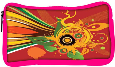 

Snoogg Eco Friendly Canvas Abstract Background Student Pen Pencil Case Coin Purse Pouch Cosmetic Makeup Bag (PINK) Pouch(Multicolor)