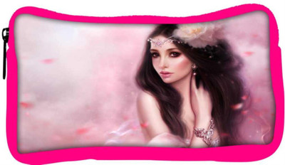 

Snoogg Eco Friendly Canvas Beauty Fantasy Girl Pink Designer Student Pen Pencil Case Coin Purse Pouch Cosmetic Makeup Bag (PINK) Pouch(Multicolor)
