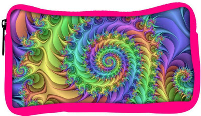 

Snoogg Eco Friendly Canvas Multicolor Abstract Design Designer Student Pen Pencil Case Coin Purse Pouch Cosmetic Makeup Bag (PINK) Pouch(Multicolor)