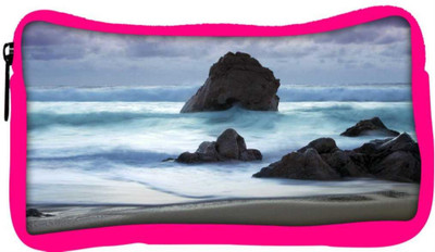 

Snoogg Eco Friendly Canvas Beach View Designer Student Pen Pencil Case Coin Purse Pouch Cosmetic Makeup Bag (PINK) Pouch(Multicolor)