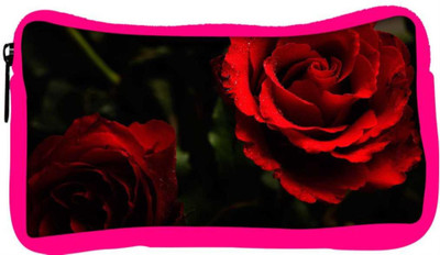 

Snoogg Eco Friendly Canvas Red Rose Designer Student Pen Pencil Case Coin Purse Pouch Cosmetic Makeup Bag (PINK) Pouch(Multicolor)