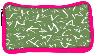 

Snoogg Eco Friendly Canvas Chalk Alphabets Designer Student Pen Pencil Case Coin Purse Pouch Cosmetic Makeup Bag (PINK) Pouch(Multicolor)