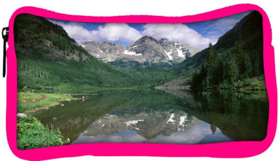 

Snoogg Eco Friendly Canvas Green Mountains Designer Student Pen Pencil Case Coin Purse Pouch Cosmetic Makeup Bag (PINK) Pouch(Multicolor)