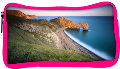 

Snoogg Eco Friendly Canvas Mountain And Large Opcean Designer Student Pen Pencil Case Coin Purse Pouch Cosmetic Makeup Bag (PINK) Pouch(Multicolor)