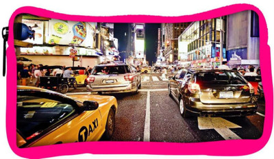 

Snoogg Eco Friendly Canvas New York Time Square At Night Designer Student Pen Pencil Case Coin Purse Pouch Cosmetic Makeup Bag (PINK) Pouch(Multicolor)
