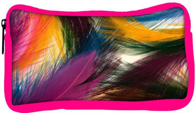 

Snoogg Eco Friendly Canvas Feather Strokes Student Pen Pencil Case Coin Purse Pouch Cosmetic Makeup Bag (PINK) Pouch(Multicolor)