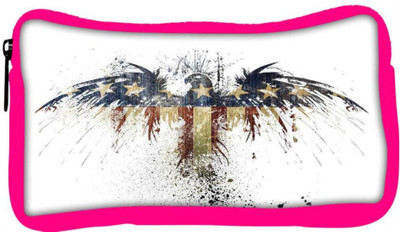 

Snoogg Eco Friendly Canvas Eagle With American Flag Student Pen Pencil Case Coin Purse Pouch Cosmetic Makeup Bag (PINK) Pouch(Multicolor)