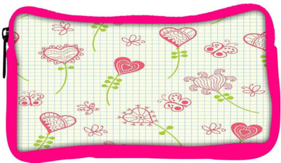 

Snoogg Eco Friendly Canvas Hearts And Butterflier Designer Student Pen Pencil Case Coin Purse Pouch Cosmetic Makeup Bag (PINK) Pouch(Multicolor)