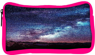 

Snoogg Eco Friendly Canvas Milkyway Space Mountain Designer Student Pen Pencil Case Coin Purse Pouch Cosmetic Makeup Bag (PINK) Pouch(Multicolor)