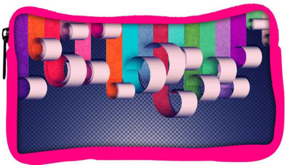

Snoogg Eco Friendly Canvas House Paint Designer Student Pen Pencil Case Coin Purse Pouch Cosmetic Makeup Bag (PINK) Pouch(Multicolor)
