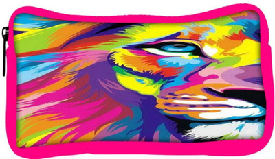 

Snoogg Eco Friendly Canvas Lion Paint Student Pen Pencil Case Coin Purse Pouch Cosmetic Makeup Bag (PINK) Pouch(Multicolor)