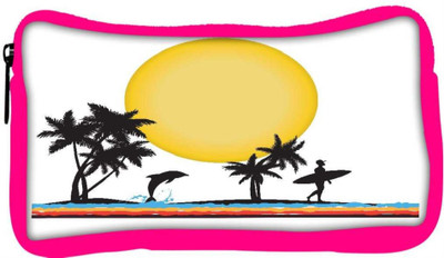 

Snoogg Eco Friendly Canvas Tropical Illustration Student Pen Pencil Case Coin Purse Pouch Cosmetic Makeup Bag (PINK) Pouch(Multicolor)