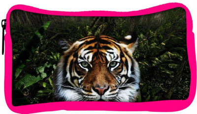 

Snoogg Eco Friendly Canvas Jungle Tiger Designer Student Pen Pencil Case Coin Purse Pouch Cosmetic Makeup Bag (PINK) Pouch(Multicolor)
