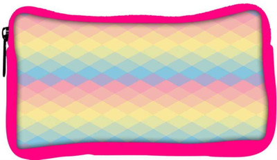 

Snoogg Eco Friendly Canvas Rainbow Clear Colourful Student Pen Pencil Case Coin Purse Pouch Cosmetic Makeup Bag (PINK) Pouch(Multicolor)
