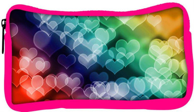 

Snoogg Eco Friendly Canvas Colored Hearts Designer Student Pen Pencil Case Coin Purse Pouch Cosmetic Makeup Bag (PINK) Pouch(Multicolor)