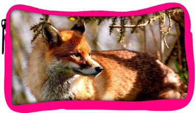 

Snoogg Eco Friendly Canvas Abstract Fox Designer Student Pen Pencil Case Coin Purse Pouch Cosmetic Makeup Bag (PINK) Pouch(Multicolor)