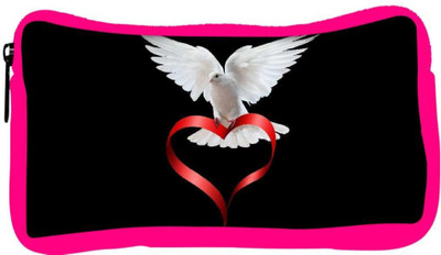 

Snoogg Eco Friendly Canvas Peace Of Heart Designer Student Pen Pencil Case Coin Purse Pouch Cosmetic Makeup Bag (PINK) Pouch(Multicolor)