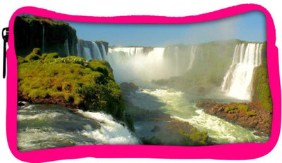 

Snoogg Eco Friendly Canvas Huge Waterfall Designer Student Pen Pencil Case Coin Purse Pouch Cosmetic Makeup Bag (PINK) Pouch(Multicolor)