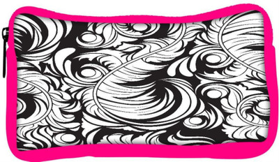 

Snoogg Eco Friendly Canvas White Leaf Pattern Designer Student Pen Pencil Case Coin Purse Pouch Cosmetic Makeup Bag (PINK) Pouch(Multicolor)