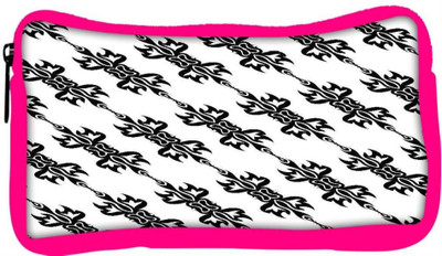 

Snoogg Eco Friendly Canvas Black Pattern White Designer Student Pen Pencil Case Coin Purse Pouch Cosmetic Makeup Bag (PINK) Pouch(Multicolor)