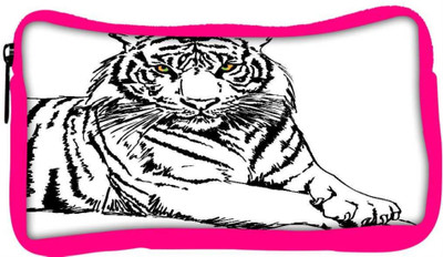 

Snoogg Eco Friendly Canvas Sketch Of White Tiger Vector Illustration Student Pen Pencil Case Coin Purse Pouch Cosmetic Makeup Bag (PINK) Pouch(Multicolor)