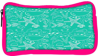 

Snoogg Eco Friendly Canvas White Fish Green Pattern Designer Student Pen Pencil Case Coin Purse Pouch Cosmetic Makeup Bag (PINK) Pouch(Multicolor)