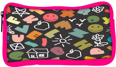 

Snoogg Eco Friendly Canvas Colorful Alphabets Designer Student Pen Pencil Case Coin Purse Pouch Cosmetic Makeup Bag (PINK) Pouch(Multicolor)