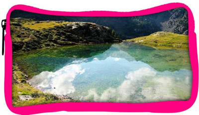 

Snoogg Eco Friendly Canvas Reflection Water Designer Student Pen Pencil Case Coin Purse Pouch Cosmetic Makeup Bag (PINK) Pouch(Multicolor)