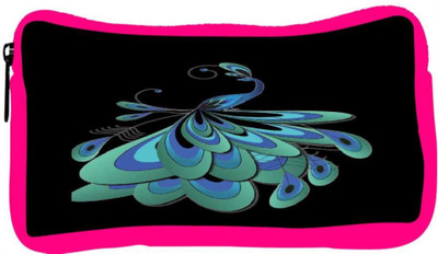 

Snoogg Eco Friendly Canvas Peacock Feather Student Pen Pencil Case Coin Purse Pouch Cosmetic Makeup Bag (PINK) Pouch(Multicolor)
