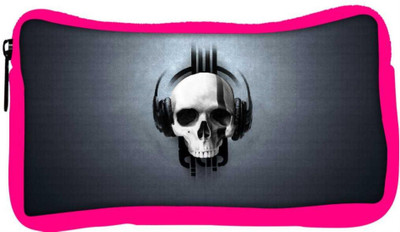 

Snoogg Eco Friendly Canvas Music Skull Headphones Designer Student Pen Pencil Case Coin Purse Pouch Cosmetic Makeup Bag (PINK) Pouch(Multicolor)