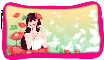 

Snoogg Eco Friendly Canvas Cute Girl Designer Student Pen Pencil Case Coin Purse Pouch Cosmetic Makeup Bag (PINK) Pouch(Multicolor)