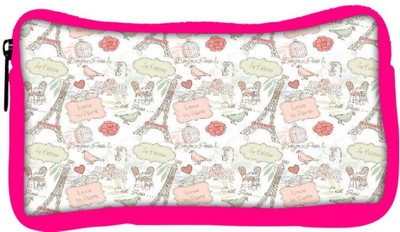 

Snoogg Eco Friendly Canvas Love In Paris Student Pen Pencil Case Coin Purse Pouch Cosmetic Makeup Bag (PINK) Pouch(Multicolor)