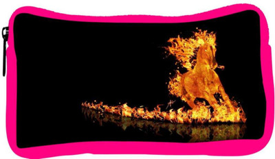 

Snoogg Eco Friendly Canvas Fire Horse Designer Student Pen Pencil Case Coin Purse Pouch Cosmetic Makeup Bag (PINK) Pouch(Multicolor)