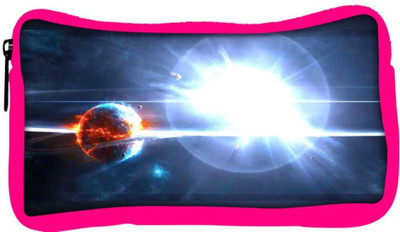 

Snoogg Eco Friendly Canvas Solar Sun Designer Student Pen Pencil Case Coin Purse Pouch Cosmetic Makeup Bag (PINK) Pouch(Multicolor)