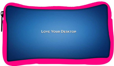

Snoogg Eco Friendly Canvas Love Your Desktop Blue Designer Student Pen Pencil Case Coin Purse Pouch Cosmetic Makeup Bag (PINK) Pouch(Multicolor)