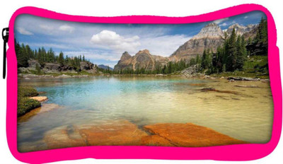 

Snoogg Eco Friendly Canvas Rocks In The Lake Designer Student Pen Pencil Case Coin Purse Pouch Cosmetic Makeup Bag (PINK) Pouch(Multicolor)