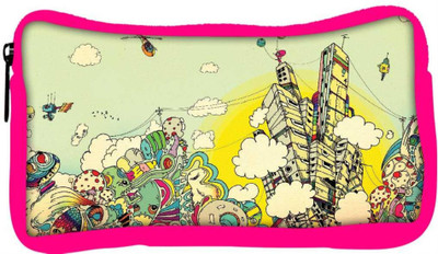 

Snoogg Eco Friendly Canvas Colorful City Drawing Designer Student Pen Pencil Case Coin Purse Pouch Cosmetic Makeup Bag (PINK) Pouch(Multicolor)