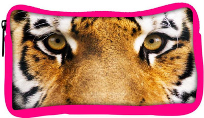 

Snoogg Eco Friendly Canvas Tiger Eyes Designer Student Pen Pencil Case Coin Purse Pouch Cosmetic Makeup Bag (PINK) Pouch(Multicolor)