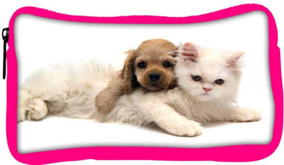 

Snoogg Eco Friendly Canvas Puppy With Persian Cat Designer Student Pen Pencil Case Coin Purse Pouch Cosmetic Makeup Bag (PINK) Pouch(Multicolor)