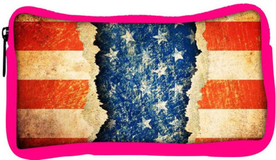 

Snoogg Eco Friendly Canvas Grunge America Student Pen Pencil Case Coin Purse Pouch Cosmetic Makeup Bag (PINK) Pouch(Multicolor)
